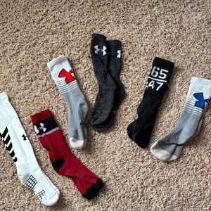 Under Armour Kids Athletic Socks - White, Red, Black, Gray, Blue